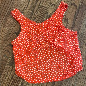 Backless Orange Sleeveless Tank Top